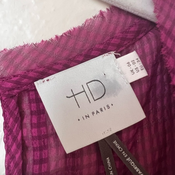 Anthropologie HD in Paris purple sheer blouse size 2 - Picture 4 of 9